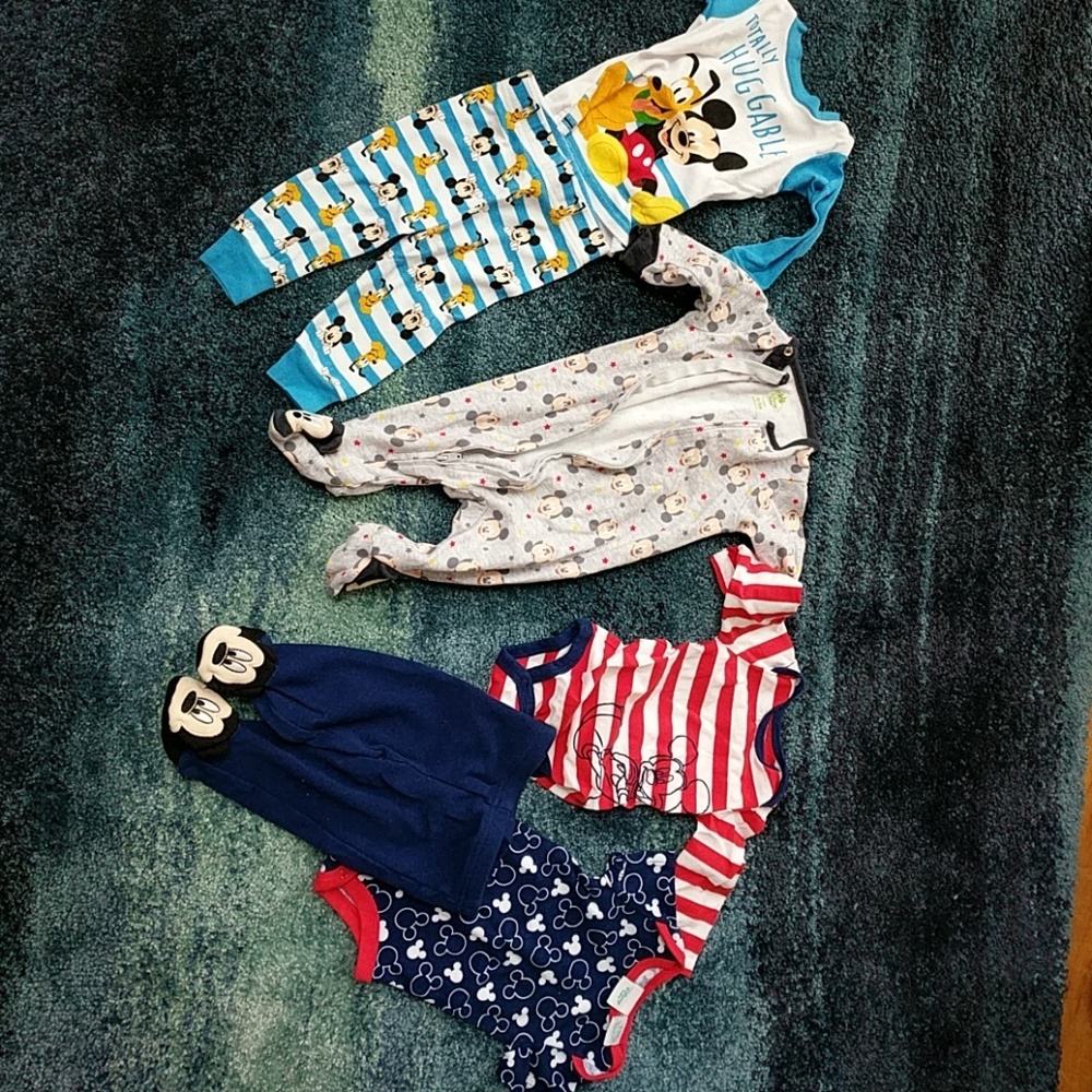 Boys Mickey Mouse Outfits, 0-3, 3-6, 9